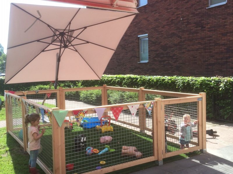 Zon tuin kinderen groot