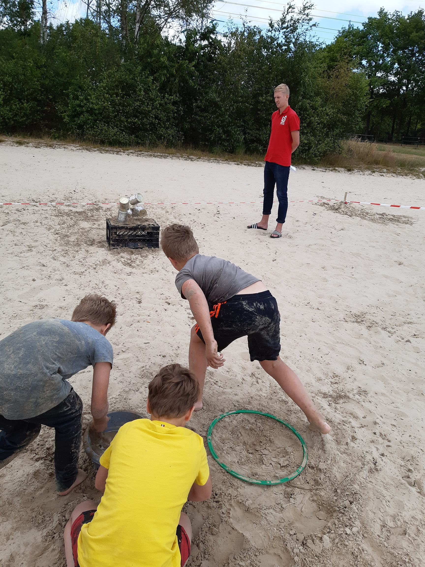 Modderdag Assen Baggelhuizerplas - Kids First COP groep Drenthe