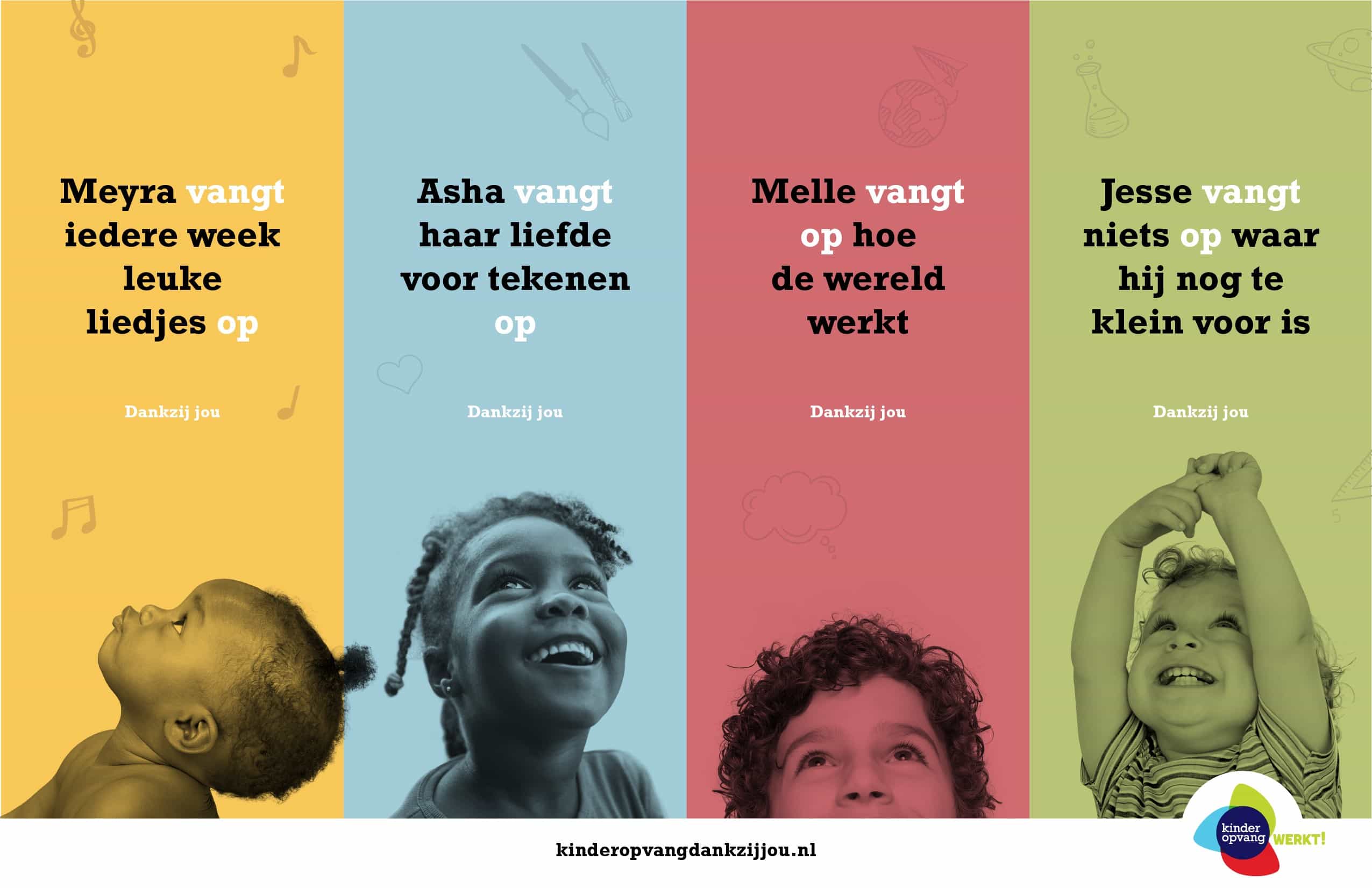 Campagne 'kinderopvang dankzij jou' Kids First COP groep kinderopvang